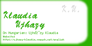 klaudia ujhazy business card